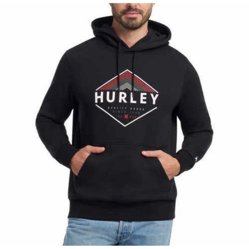 Hurley Black Diamond Logo Hoodie Sweatshirt Mens Size M Quality Goods Since 1999